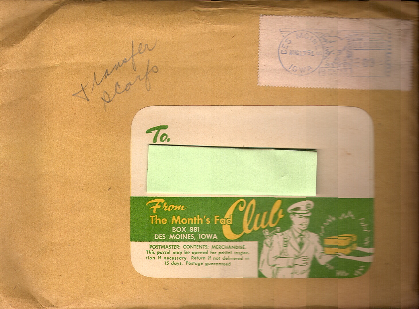 Bluebird Vanity Veils envelope
