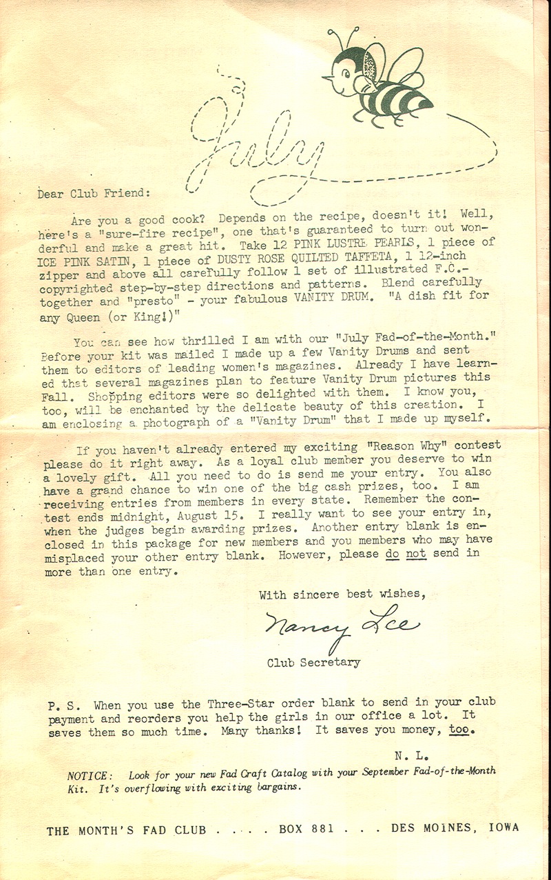 Vanity Drum Letter